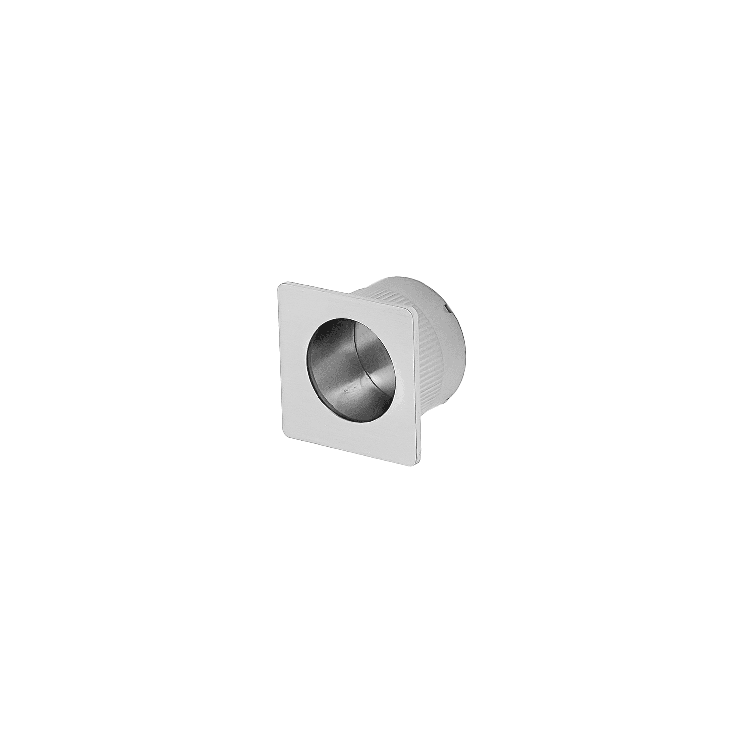 603SC_white Square Finger Pull - Satin Chrome - Image 1