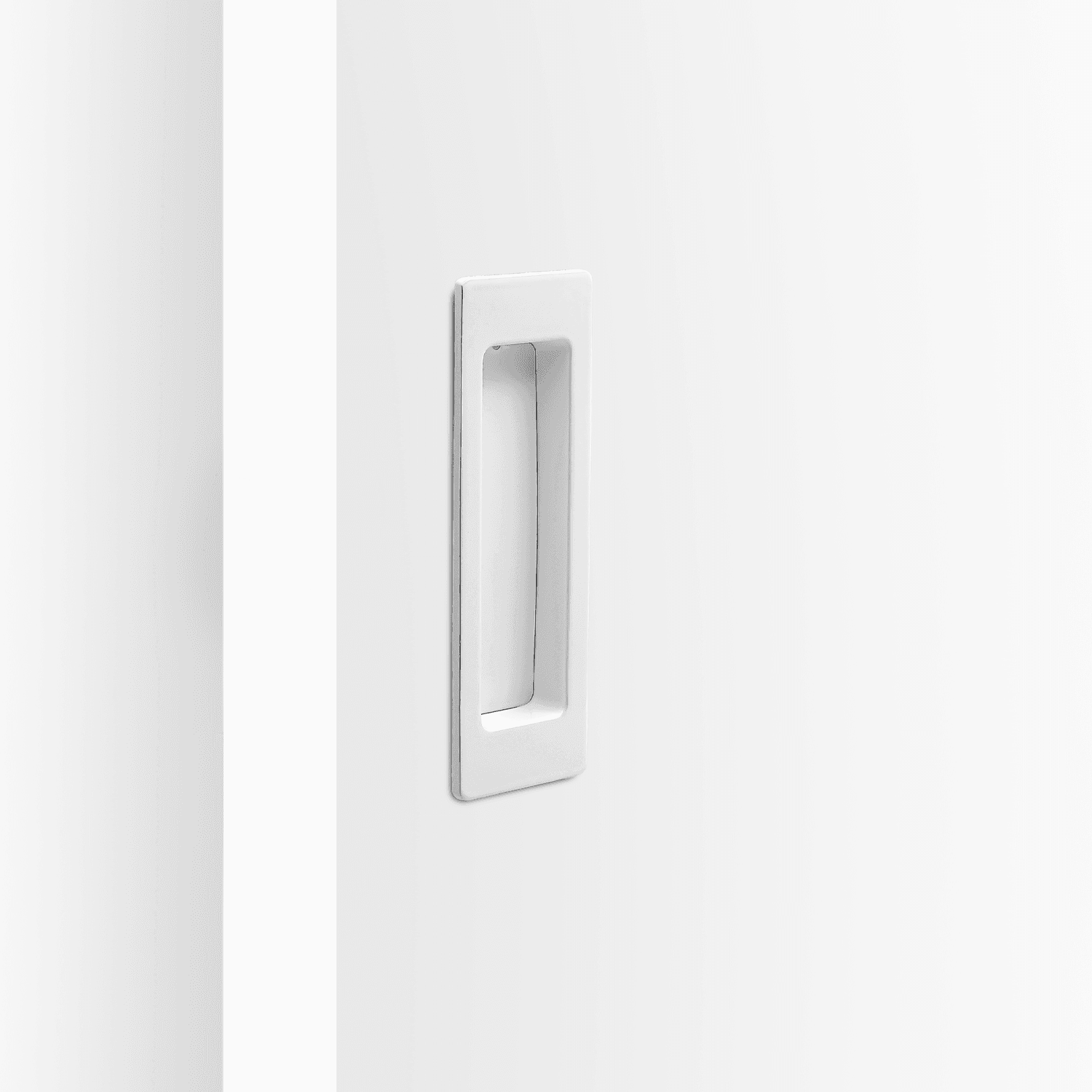 773PWB Flush Pull - 158mm - White - TRADE PACK - Image 1